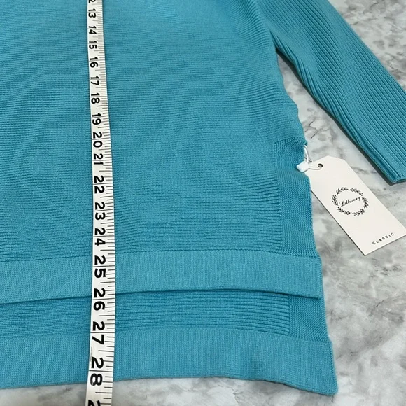 LILLISURY WOMENS RIBBED TURTLENECK SWEATER BABYBLUE Sz MD NEW - Picture 11 of 12